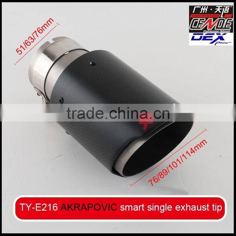 auto exhaust carbon fiber akrapovic muffler tip