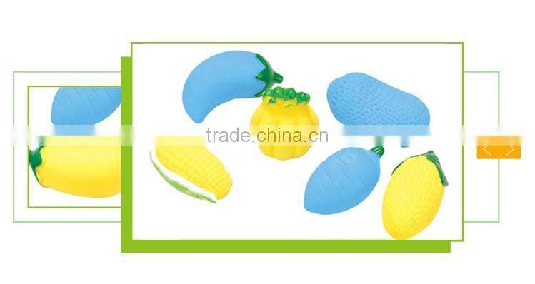 Hot sale cartoon rubber soft toys fruits and vegetables