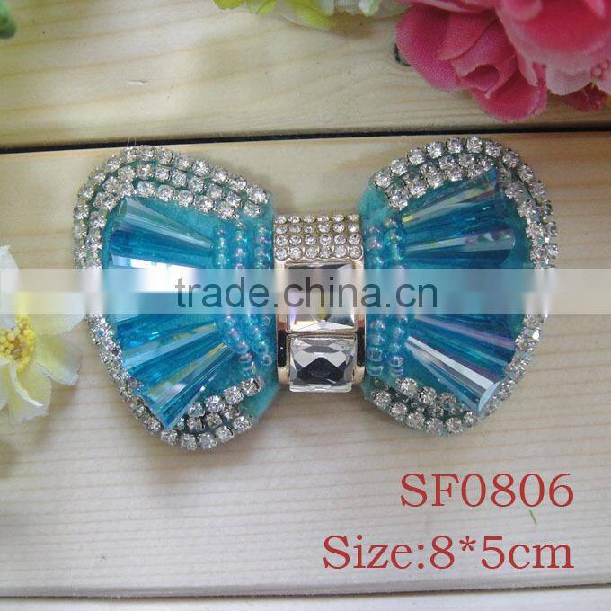 SF0816 High quality rhinestone flower fashion ladies shoe accessories