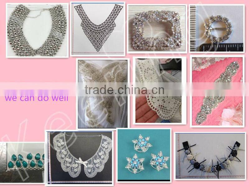 China new arrival beaded embellishment clothing button WBK-1324