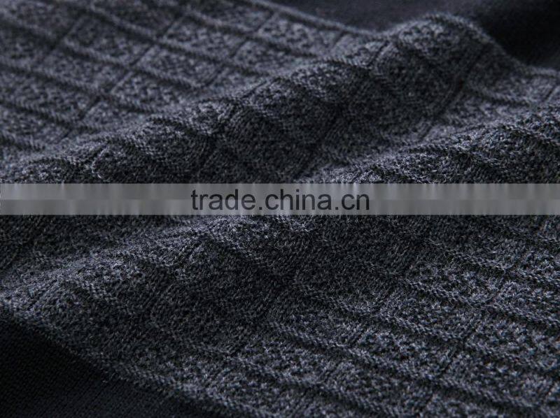 men color combination winter crew neck knit sweater , pullver cardigan