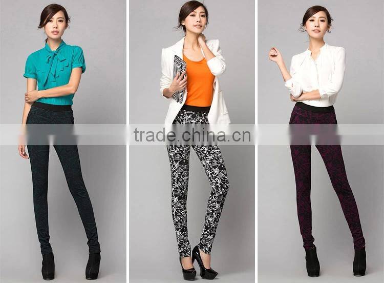 Women floral slimming autumn and winter fashion pants