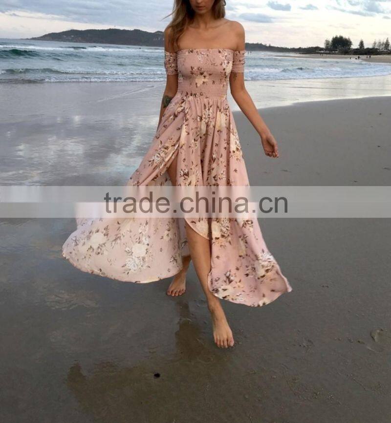 Gorgeous Off-The-Shoulder Boho Boheme Goddness Maxi Dress Vintage Blooms Musk Dresses Bohemian Clothing 2016 HSD5709