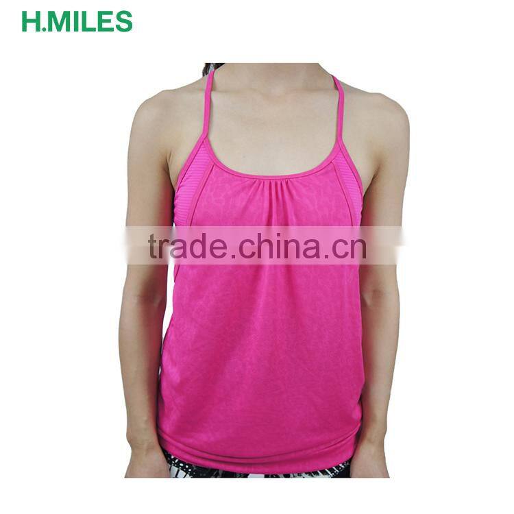 Slim Fitting Fitness wear tank top Ladies Gym Singlets/women yoga Vest