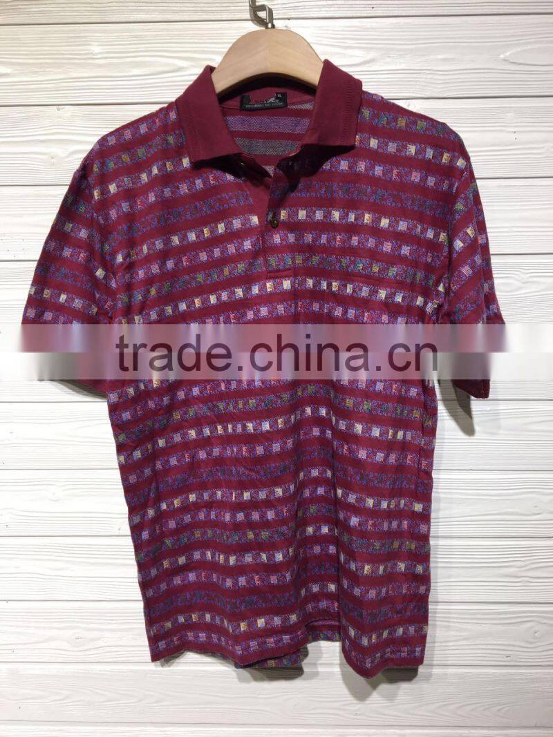 GZY stripped colorful wholesale mens polo t shirt