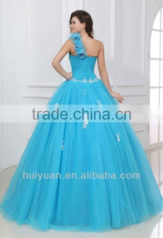 newest blue one strap dresses for juniors