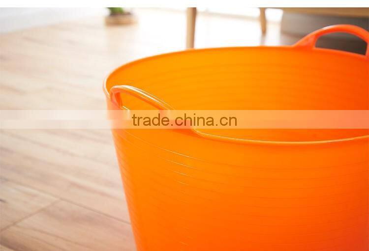 Plastic Laundry Basket with handle dirty clothes storage basket