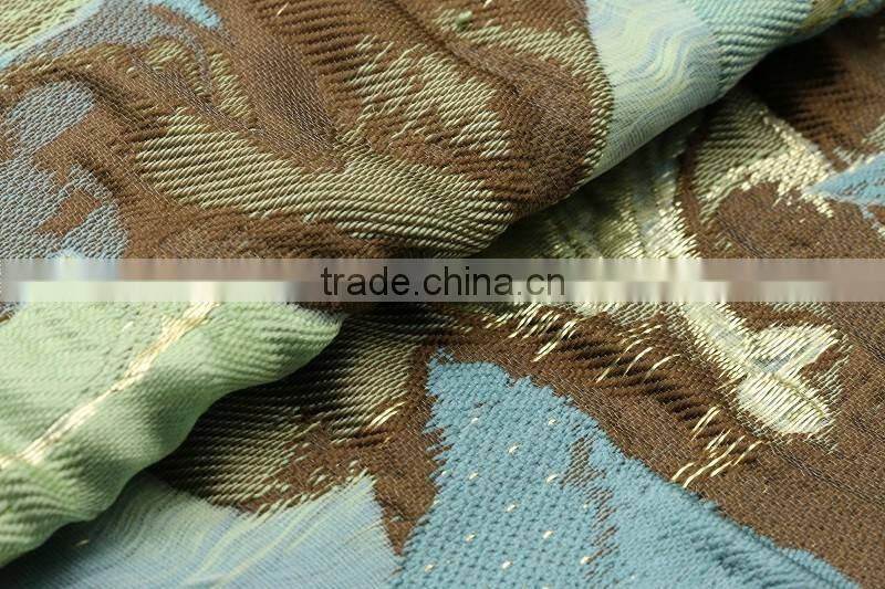 100% polyester metallic luxury woven jacquard upholstery
