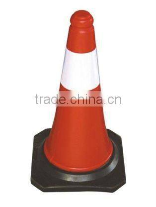 PVC and Rubber Reflective Base Traffic Cone With Red and White Color