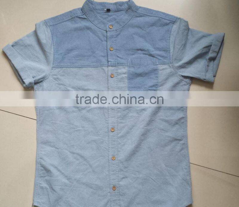 mens denim shirt , 100% cotton , all over printed 1682
