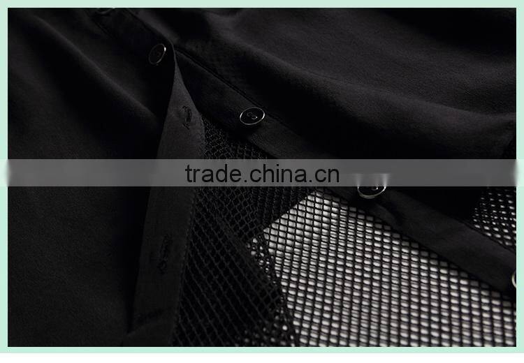 HOYUGO 2015 spring new middle long fashion real silk transparency coat