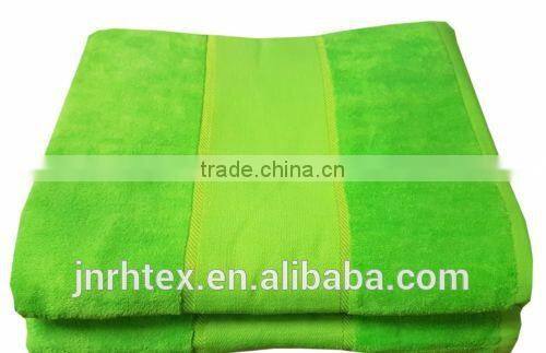 Customize logo 100% thin cotton velour bath towels