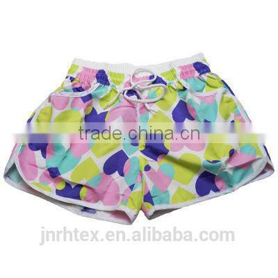 100 cotton custom printed women beach shorts