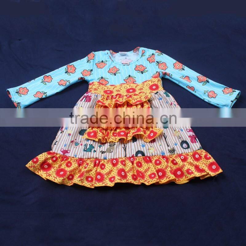 Flower Frilly Ruffle Pattern Beautiful Teen Girl Clothing Set LBYTZ001-47