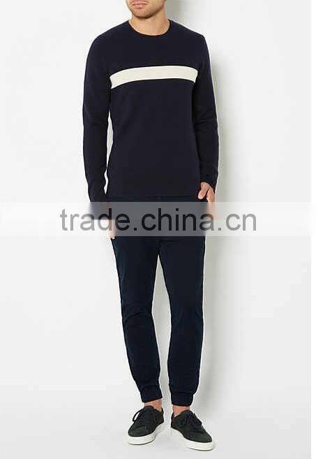 Snow Stripe Knit Jumper/ MEN'S causel sweater