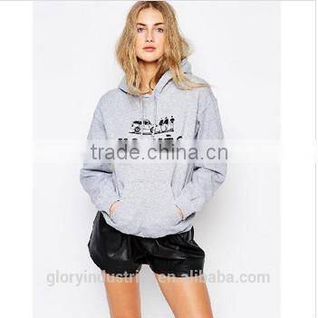 2015 fashion design women cheap fleece hoodie