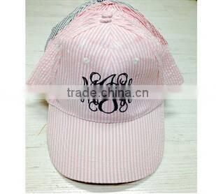 Hot sale personalised fashionable Seersucker Baseball Cap
