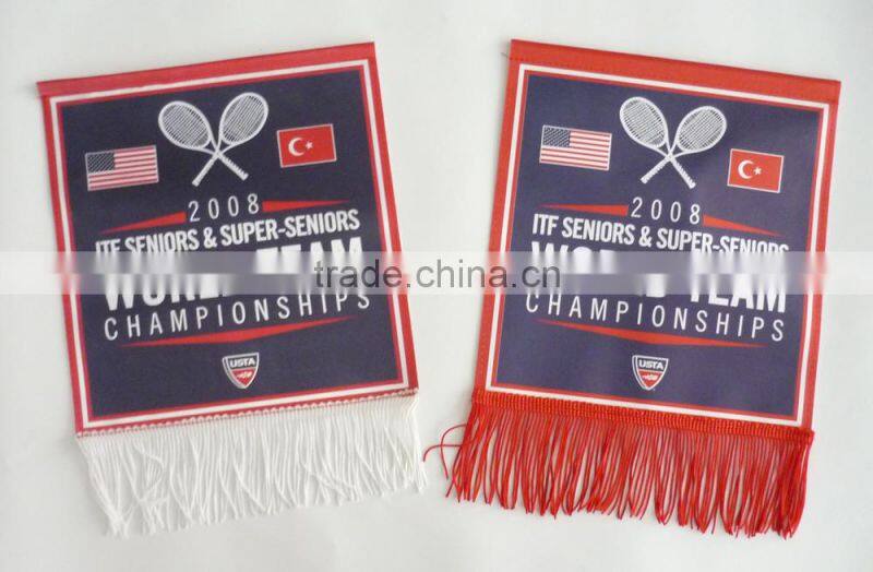 printed hanging satin pennant