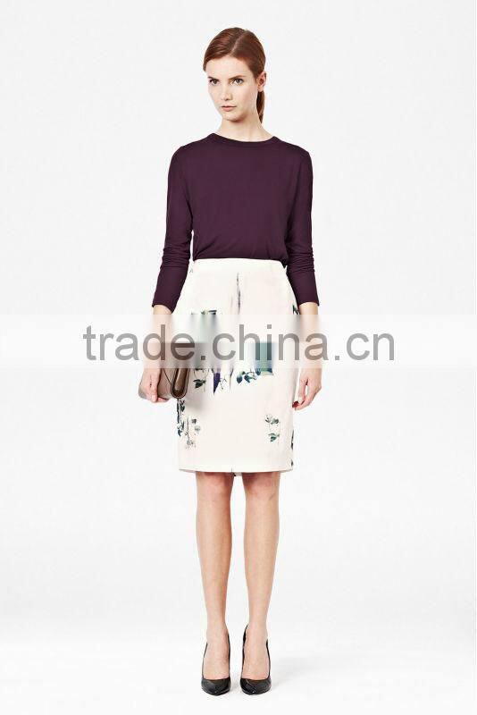 Long Sleeve Round Neck Knit Jersey Top