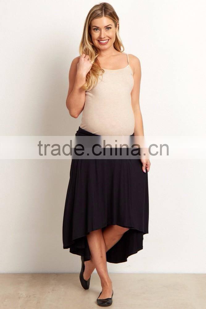 Latest skirt design pictures women trend hi low maternity skirt 2016