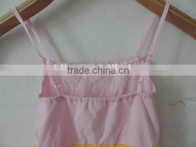 Hot children girls fashion clothing ruffle cherven romper summer vacation wholesale 2016 kids party clothes