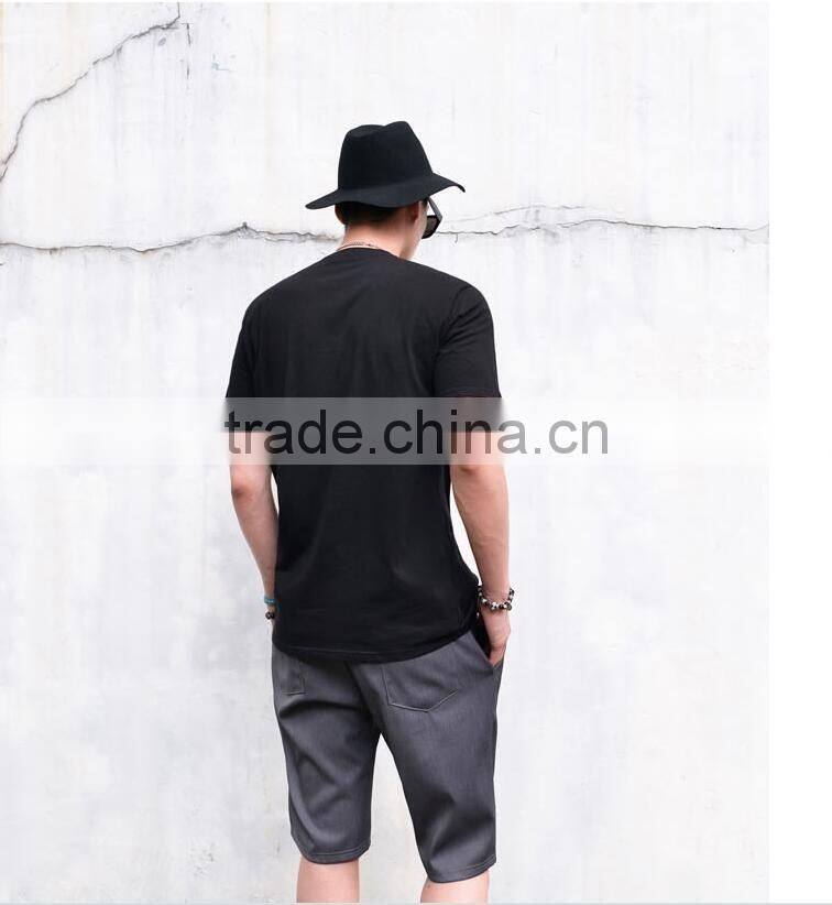 Men's Double Front Zipper Round Tee