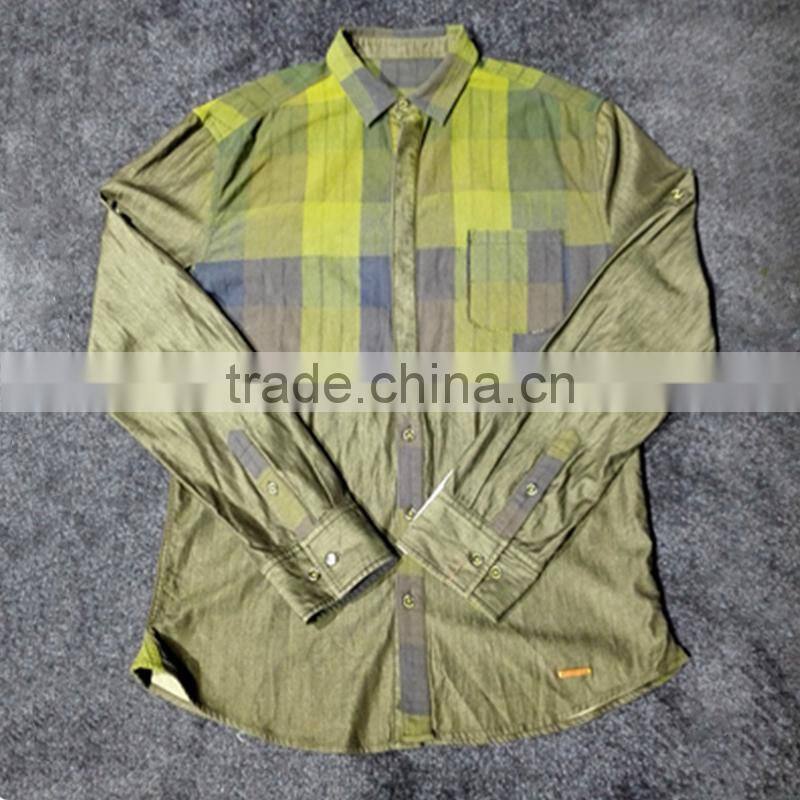 Green Men's Custom Two Tone Shiny Cotton Shirts