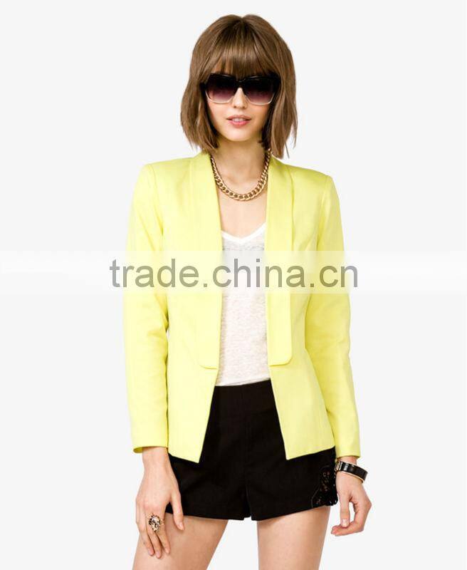 Women Neon Open Blazer