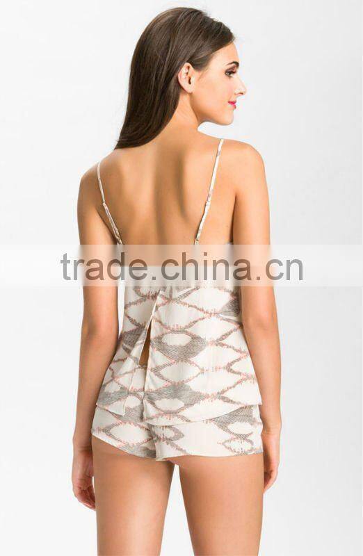 100% silk camisole and shorts pajamas