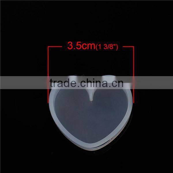 Silicone DIY Tools Resin Mold Heart White 35mm x 31mm