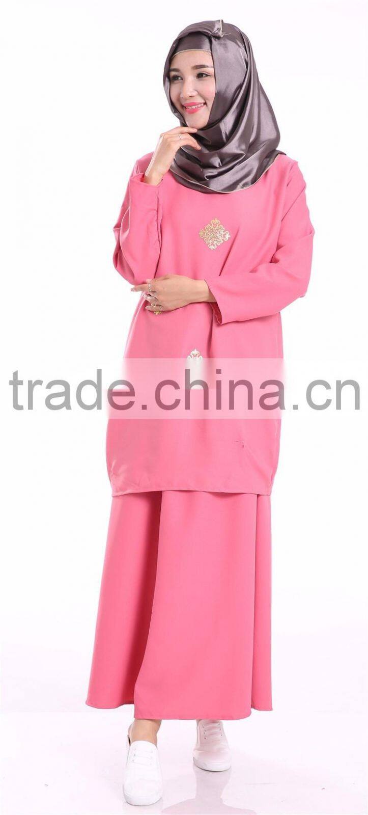 womenmuslim dress two piece set /yimy sunshine hemp abaya kaftan set dresses/ p islamic muslim women dress two piece set