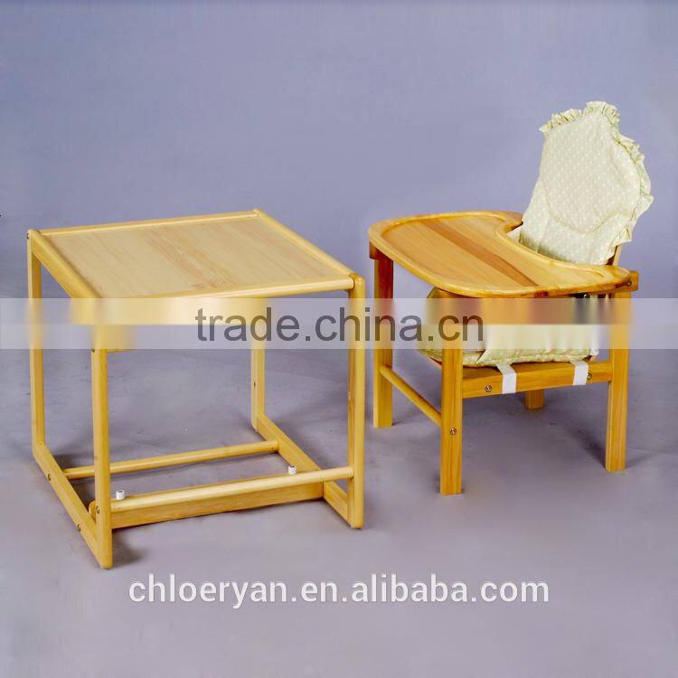 Top quality wooden baby feeding high chair for babies wholesale