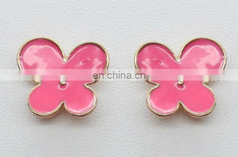 Fashion women enamel petals flower Korean style earring