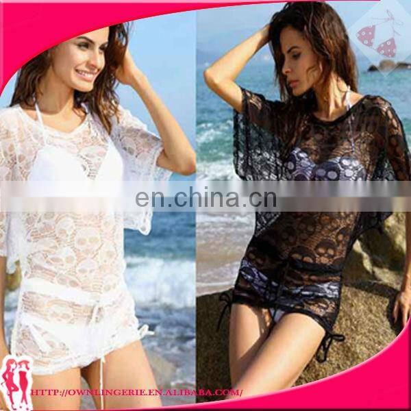 Sexy Women Swimwear Bikini Women Summer Beach Off-shoulder Women Lace Sexy Beach Dress