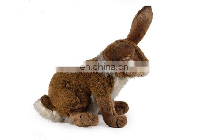Wholesale Stuffed Realistic Plush Emulational Bunny Lifelike Animal Long Ears Rabbit Toys