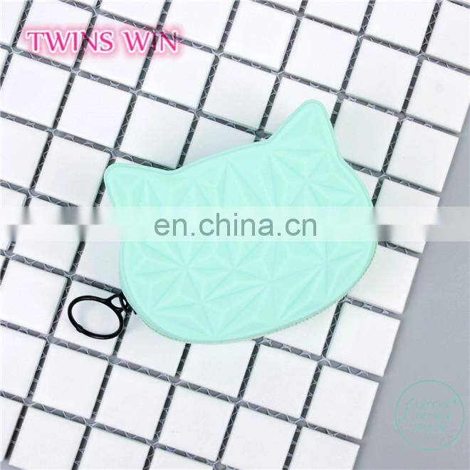 Promotional Logo Printed earphone carrying case Kenya hotsale Beautiful silicone animal shaped mini purse