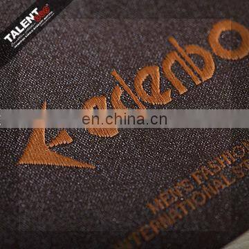 custom private design gold thread decoration woven labels for clothing