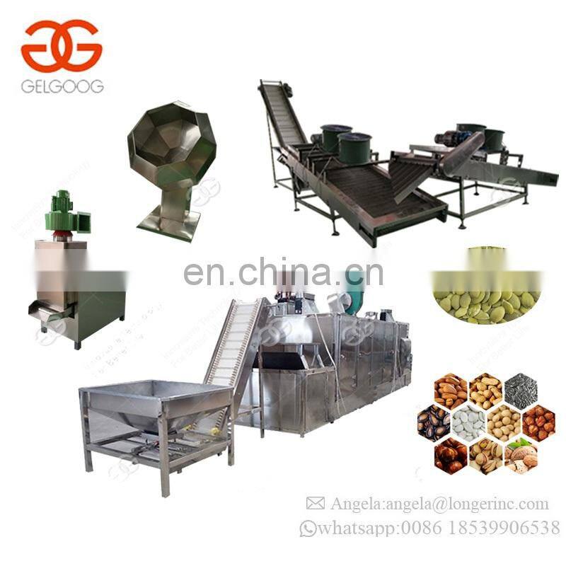 Automatic Malt Flax Seeds Sunflower Seed Walnut Almond Cashew Chestnut Roasting Machinery Chickpea Pistachio Nut Roaster Machine