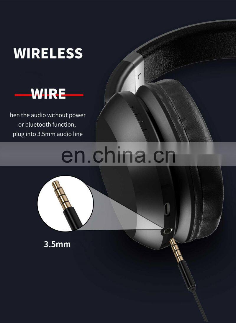 Retractable Headband High Definition Dual Using Wired/ Wireless Bluetooth Headphone