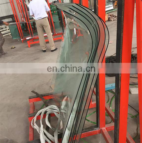 5mm 6mm 8mm curved laminated glass panels door freezer