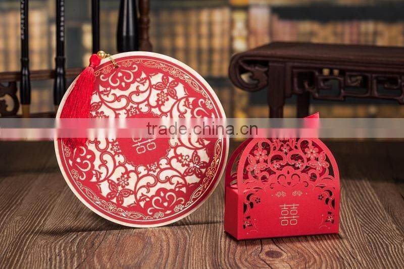 chinese traditional style custom wedding lovely paper candy box