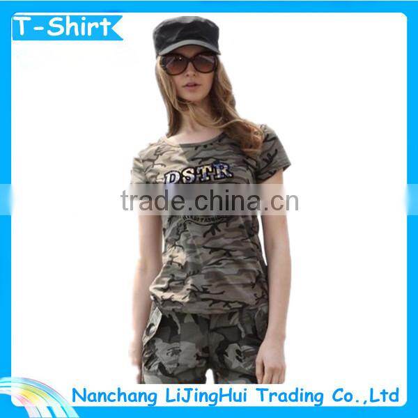 2015 newly wholesale comfortable ladies t shirt with pocket