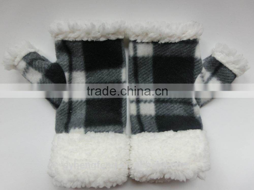 2016 fingerless warm women gloves with fur