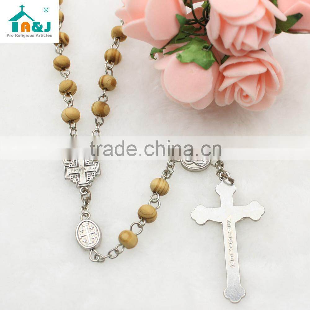 Nature Wood Beads Rosary Prayer Rosary