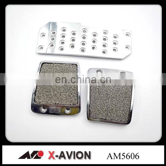 New Aluminium Non Slip Sport Pedals Brake Pad Covers Manual Car 3 PCS