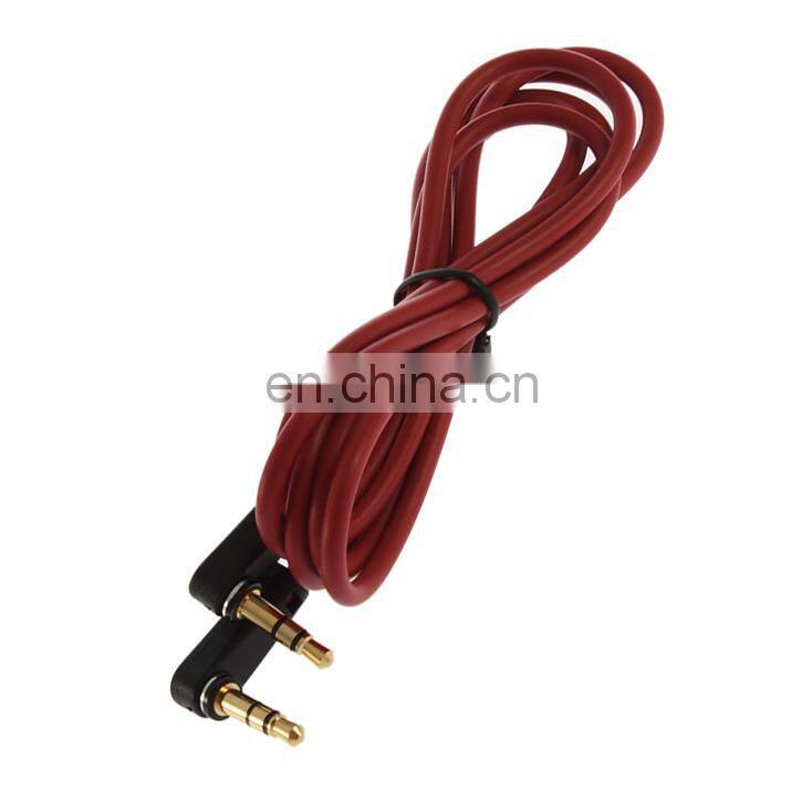 L 90 Degree Plug Noodle Shape Car Audio Aux 3.5mm USB Cable Male To Male Earphone Upgrade Audio Video Cable