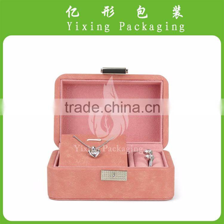 Special Designed packaging Velvet Jewelry Box for ring and necklace