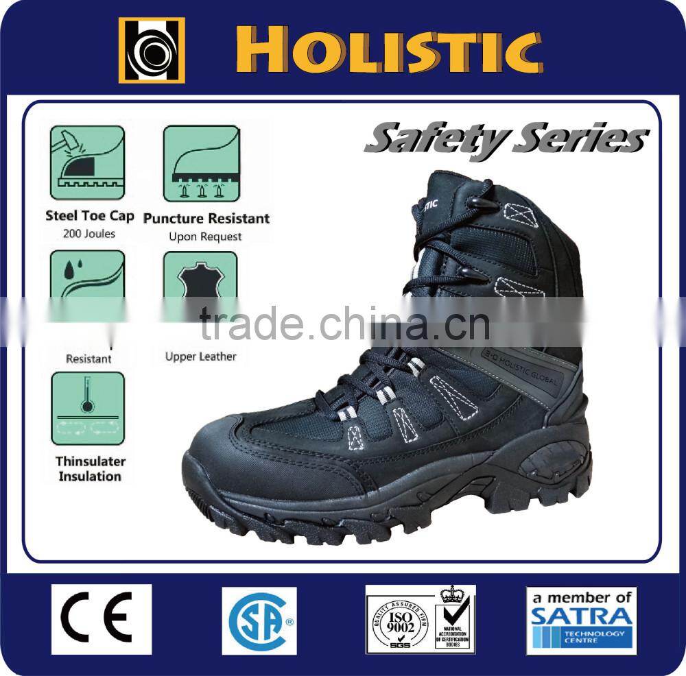 Best quality brown color pull-up rubber sole safety rigger boots