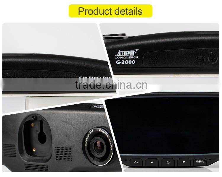 Dual lens car dvr full hd 1080P car camera with 5 INCH rearview mirror