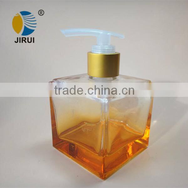 180ml colored cube glass hand soap dispenser
